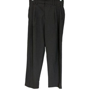 Zara Dark Gray Stretch Waist High Rise Straight Leg Dress Pants Womens‎ 4